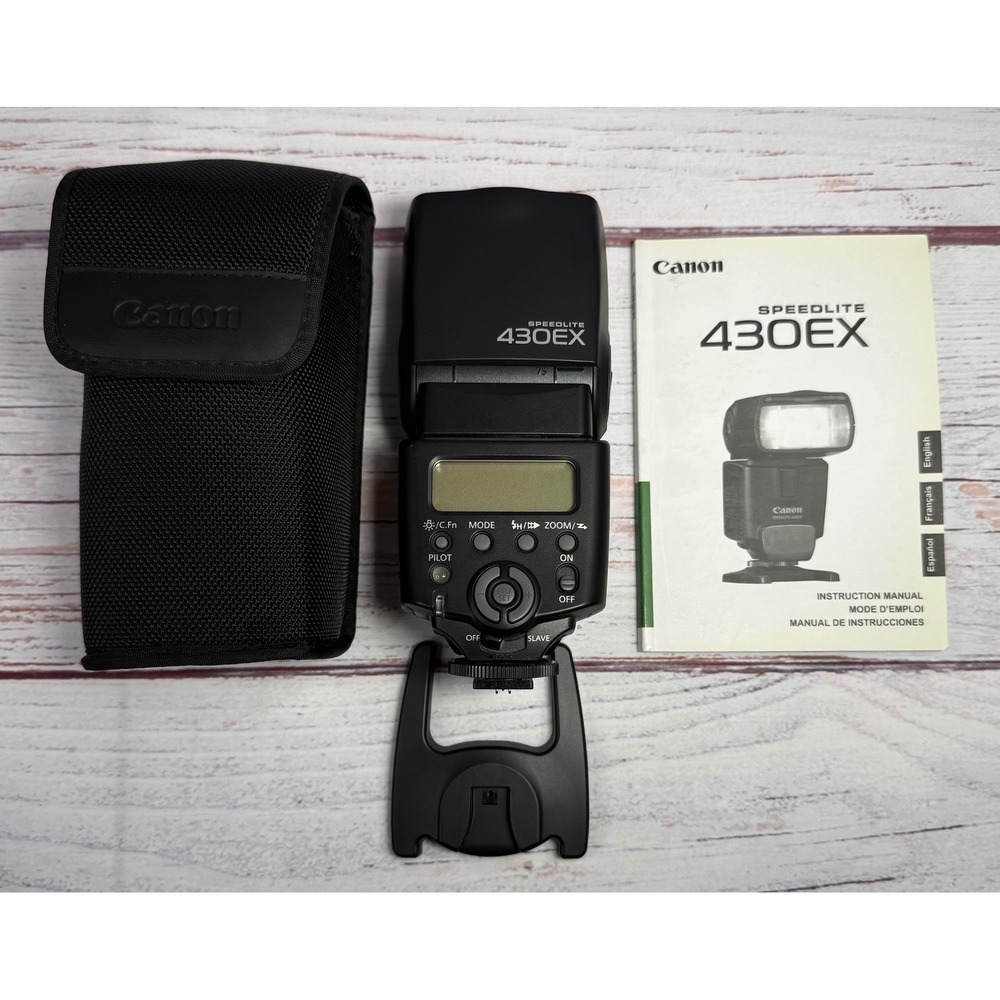 Canon Speedlite 430EX External Flash for EOS DSLR with Case Stand and Manual